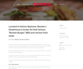 Roostersincbaytown.com(Rooster's Steakhouse & BBQ) Screenshot