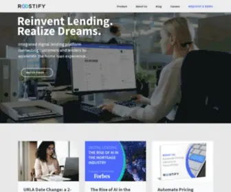 Roostify.com(Digital Lending Platform) Screenshot