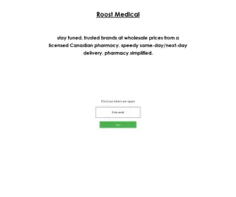Roostmedical.com(Please Log In) Screenshot