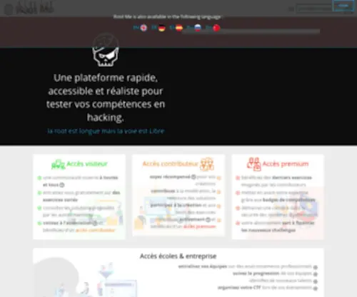 Root-ME.org(Plateforme d'apprentissage dédiée au Hacking et à la Sécurité de l'Information) Screenshot