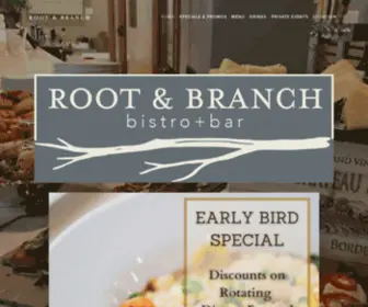 Rootandbranchbistroandbar.com(Root & Branch Bistro + Bar) Screenshot