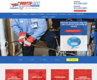 Rootermantotherescue.com(Rooterman Plumbing Service Savannah) Screenshot