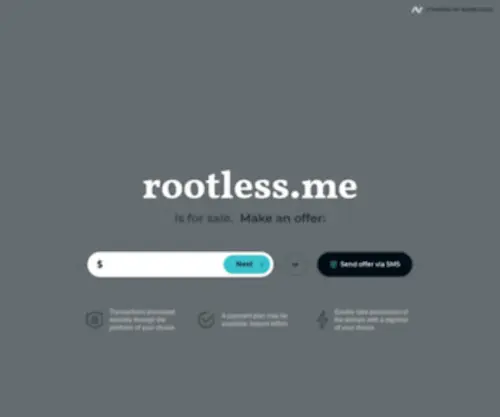 Rootless.me(This domain is for sale) Screenshot