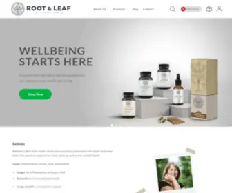 Rootnleaf.com(Plant-Based Nutrition Supplements and CBD Oil) Screenshot