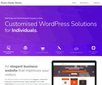 Rootsmediaworks.com(WordPress Solutions for Small Businesses) Screenshot