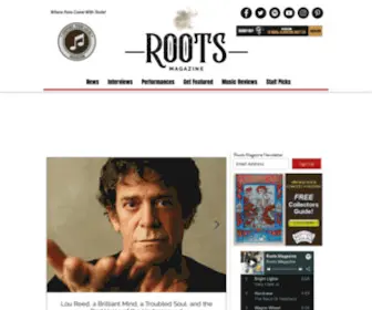 Rootsmusicmagazine.com(Roots Magazine) Screenshot