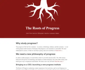 Rootsofprogress.org(The Roots of Progress) Screenshot