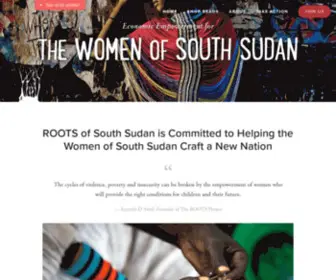 Rootsofsouthsudan.org(ROOTS of South Sudan) Screenshot