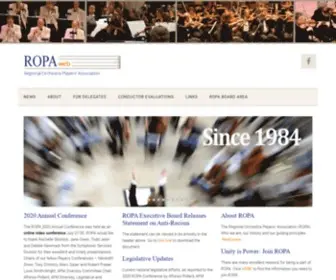 Ropaweb.org(Regional Orchestra Players Association) Screenshot