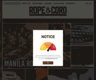 Ropeandcord.com(Rope and Cord) Screenshot