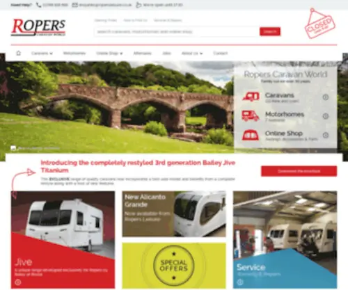 Ropersleisure.co.uk(Ropers Caravan World) Screenshot