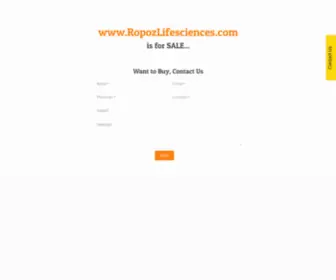 Ropozlifesciences.com(Ropoz Lifesciences Pvt. Ltd) Screenshot