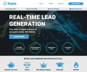 Ropto.com(Real Time Lead Generation Company) Screenshot