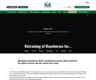 Ror.org.uk(Retraining of Racehorses (RoR)) Screenshot