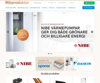 Rorprodukter.se(Värmepumpar) Screenshot