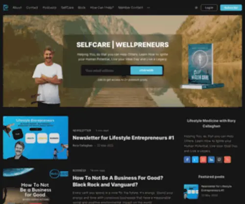 Rorycallaghan.com(Lifestyle Medicine with Rory Callaghan) Screenshot