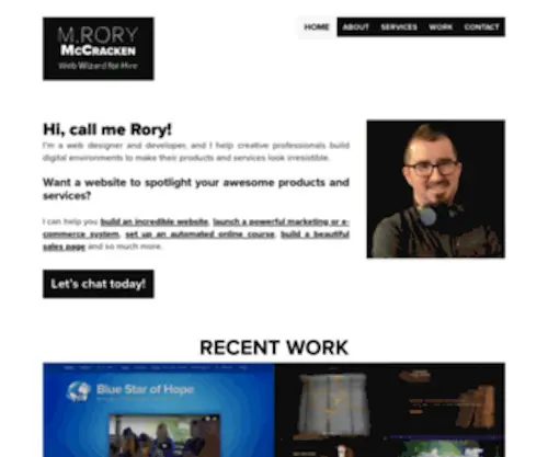Rorymccracken.com(Rory McCracken) Screenshot