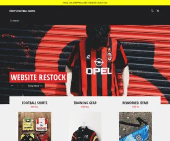 Rorysfootballshirts.com(Rory's Football Shirts) Screenshot