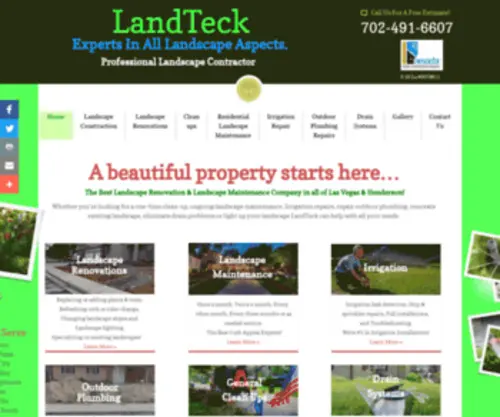 Rosaleslandscapinglv.com(LandTeck Inc) Screenshot