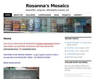 Rosannasmosaics.com(Rosanna's Mosaics and Glass) Screenshot