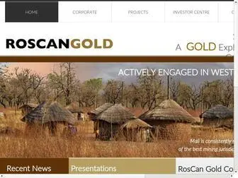 Roscan.ca(Roscan Gold Corporation) Screenshot