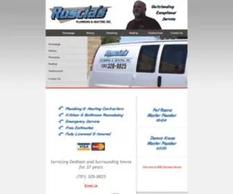 Rosciasplumbing.com(Roscia's Plumbing & Heating) Screenshot