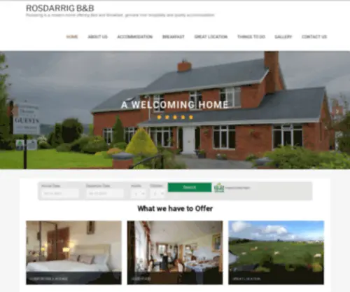 Rosdarrig.com(Rosdarrig is a modern home offering Bed and Breakfast) Screenshot