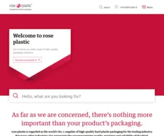 Rose-Plastic.de(Innovative Verpackungen aus Kunststoff) Screenshot