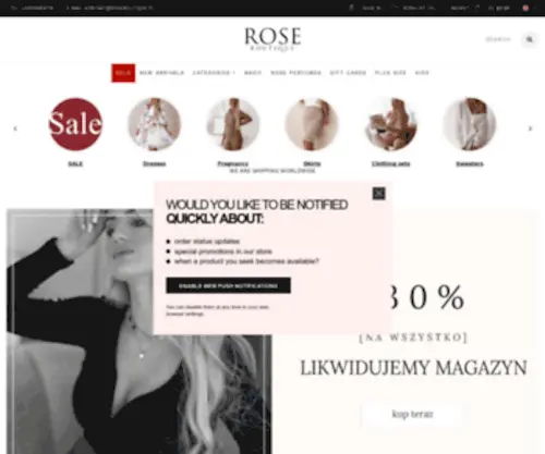 Roseboutique.pl(Butik ROSE BOUTIQUE) Screenshot