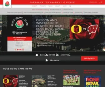 Rosebowl.com(About Rose Bowl Game) Screenshot