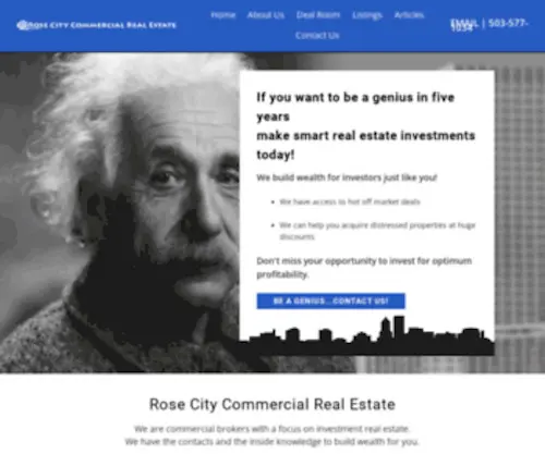 Rosecitycre.com(Rose City Commercial Real Estate) Screenshot