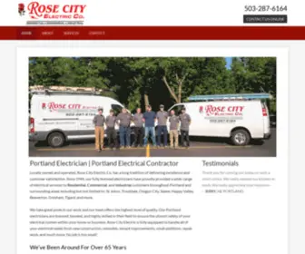 Rosecityelectricco.com(Portland Electrician) Screenshot
