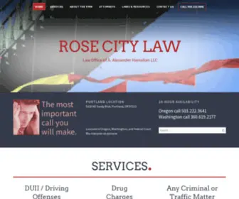 Rosecitylaw.com(Criminal Defense Attorney in Portland Oregon) Screenshot