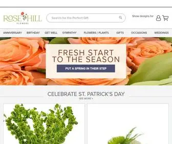 Rosehillflowers.com(Nashville TN Florist & Same) Screenshot