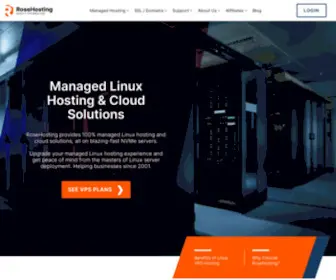 Rosehosting.com(Managed Linux Hosting & Cloud Solutions) Screenshot