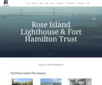 Roseislandlighthouse.org(Rose Island Lighthouse and Fort Hamilton Trust) Screenshot