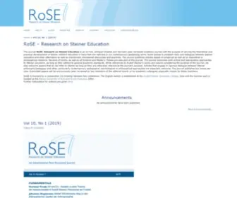 Rosejourn.com(Research on Steiner Education) Screenshot