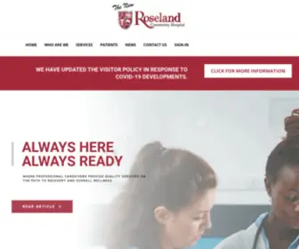 Roselandhospital.org(Roseland Community Hospital) Screenshot