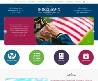 Roselawnchapelfuneralhome.com(Roselawn Chapel Funeral Home) Screenshot