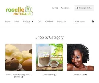 Rosellenaturals.com(Natural and Organic Hair Care Products) Screenshot