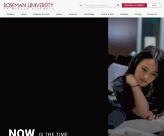 Roseman.edu(Roseman University) Screenshot