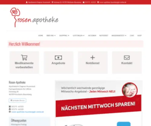 Rosen-Apotheke-Baumberg.de(Herzlich Willkommen) Screenshot
