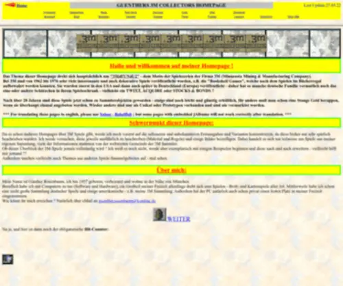 Rosenbaum-Games.de(Guenthers 3M Collectors Homepage (Spiele der Firma 3M)) Screenshot