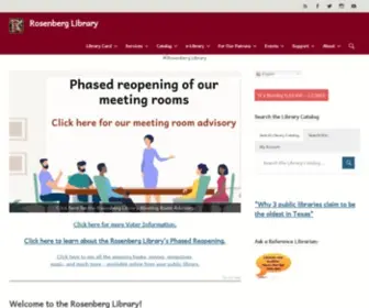 Rosenberg-Library.org(Rosenberg Library) Screenshot