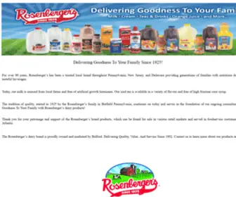Rosenbergers.com(Rosenberger's Dairies) Screenshot