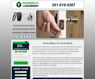 Rosenberglocksmith.com(Rosenberg TX locksmith) Screenshot