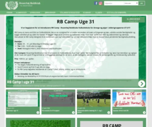 RosenhojBoldklub.dk(Fodbold hvidovre) Screenshot