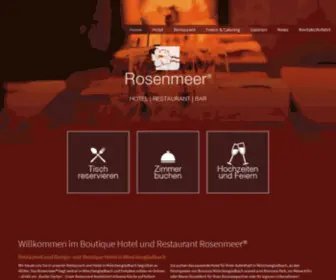 Rosenmeer.net(Restaurant und Hotel in Mönchengladbach) Screenshot