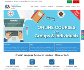 Roseofyork.co.uk(English school London) Screenshot