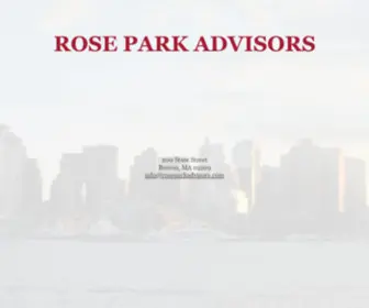 Roseparkadvisors.com(Disruptive Innovation Fund) Screenshot